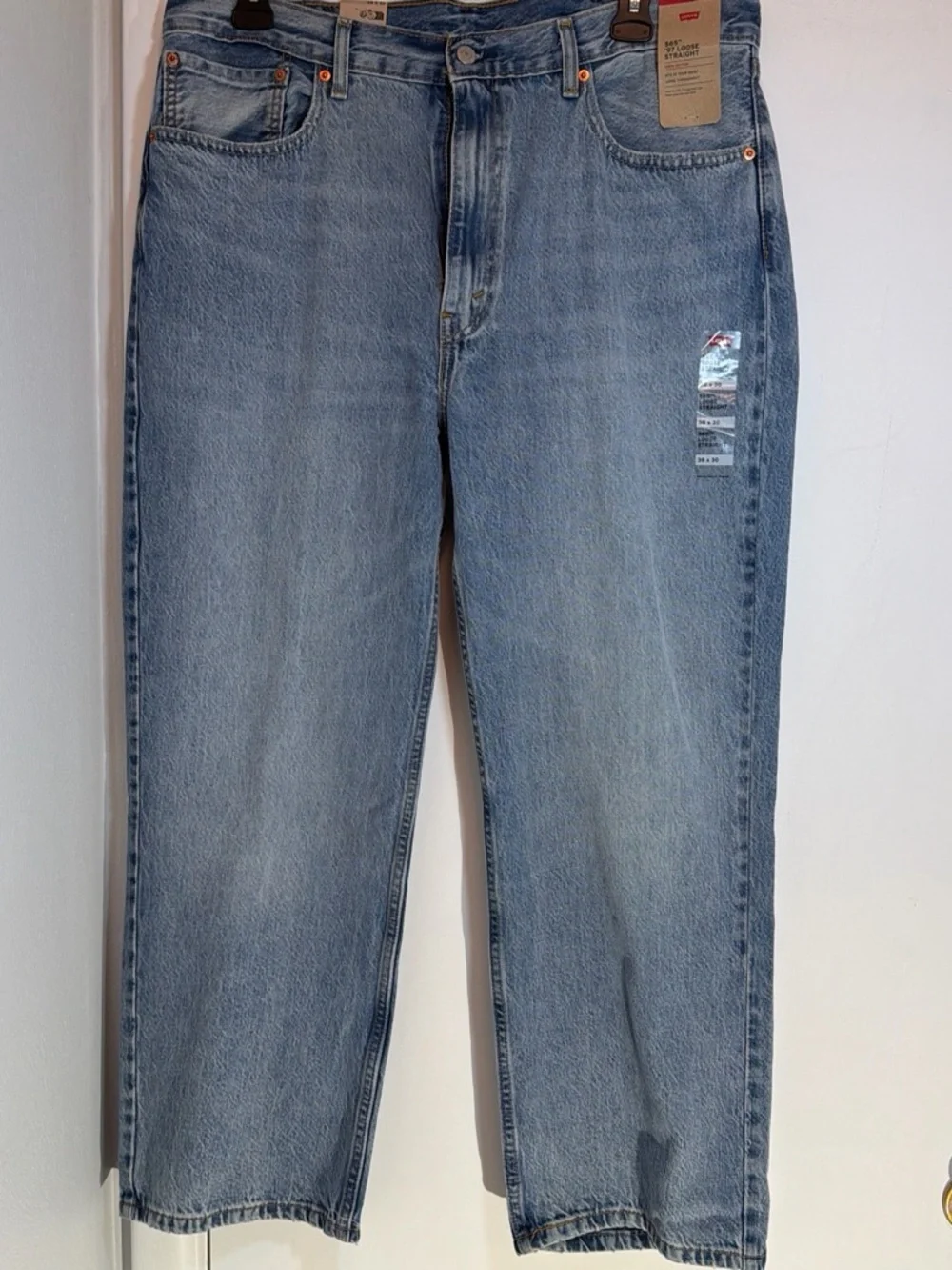 NWT Levi’s 565 '97 loose straight cotton denim light wash blue jeans 38x30